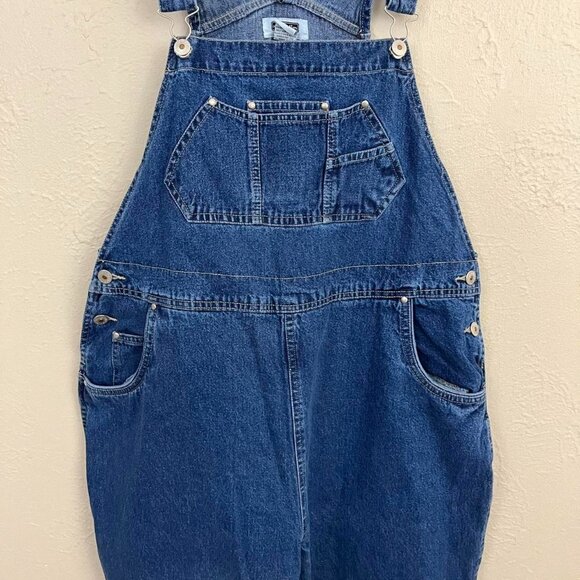 vintage 90s denim plus size preppy western jean overalls - Picture 4 of 8